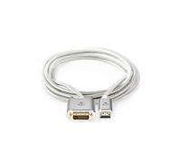- Câble adaptateur - DVI-D mâle pour HDMI mâle - 2 m - blindé - argent - moulé, rond, vis moletées, support 2 560 x 1 600 (WQXGA) 60 Hz
