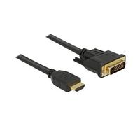 DeLock Câble HDMI vers DVI 85656 – mâle HDMI‑A / mâle DVI‑D 24+1, 5 m noir, blindage triple