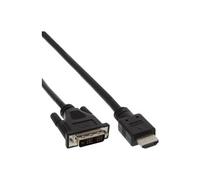 - Câble adaptateur - DVI-D mâle pour HDMI mâle - 50 cm - noir - vis moletées