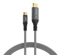 Câble Adaptateur EFB Elektronik USB-HDMI-00001 USB Type-C vers HDMI 1.4 3840x2160 30Hz 1.8m Connecteurs plaqués or, Cuivre/PVC Noir/Gris