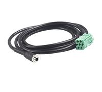 Câble Adaptateur Entrée AUX in Femelle Auxiliaire Audio Stéréo Music Récepteur Compatible avec iPod, iPhone, MP3, Prise Jack 3,5 mm Compatible avec Renault Clio Megane 2005-2012