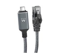 Câble Adaptateur Ewent EC2000 USB-C 3.1 Vers RJ45 CAT6 FTP 1GB 1m Noir