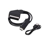 Câble Adaptateur Faible Consommation D'Énergie avec Câble D'Alimentation USB Compatible Vers Adaptateur Audio Vidéo Péritel Plug et