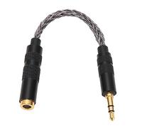 Câble Adaptateur Femelle équilibré 4,4 Mm vers Mâle Stéréo 3,5 Mm, Connecteurs Plaqués Or Fil de Cuivre en Cuivre Monocristallin, Câble Adaptateur pour Casque (Gris Froid)