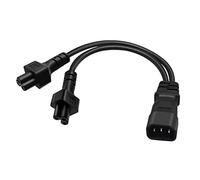 Câble adaptateur femelle IEC320-C14 à 3 broches, IEC320-C5+C5, câble adaptateur femelle répartiteur en Y, ligne de câble convertisseur de courant