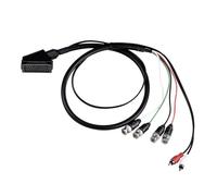 Câble adaptateur femelle RGB Euro péritel vers 4 RGB BNC et 2 RCA pour jeux vidéo - Compatible avec les moniteurs Sony PVM BVM, JVC Series TM-H1750CG TM-H1950CG, console Neo Geo CD, etc