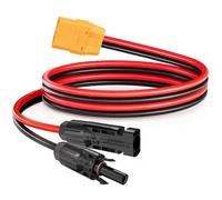 Câble adaptateur femelle XT90 de 1 m avec connecteur de panneau solaire 10AWG pour station d'alimentation portable, batterie RC,