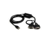 StarTech.com Câble adaptateur FTDI USB vers serie RS232 2 ports avec memorisation du port de communication