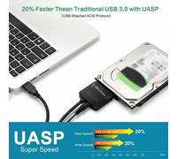 Câble adaptateur haute vitesse USB 3.0 vers Sata, adapté aux disques durs SSD de 2.5 pouces et 3.5 pouces, convertisseur USB 3.0 vers SATA