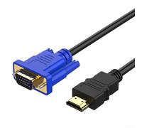 Câble adaptateur HD15 mâle vers VGA mâle 1,8 m pour lecteurs DVD, récepteurs, téléviseurs, projecteurs, récepteurs A/V, résolution 1080p