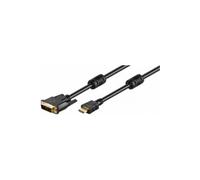 Goobay Câble adaptateur HDMI vers DVI‑D 51881 – 1,5 m blindé noir, connecteurs dorés
