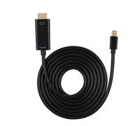 Câble adaptateur HDMI haute vitesse Mini DP vers HDMI, compatible 4K Ultra HD, couleurs profondes, audio non compressé, compatibilité universelle