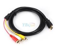 Câble Adaptateur HDMI Mâle Vers 3 RCA - 1.5m - Audio Vidéo AV HDTV DVD 1080P