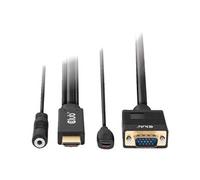 - Câble adaptateur - HDMI, Micro-USB de type B (alimentation uniquement) mâle pour HD-15 (VGA), mini-phone stereo 3.5 mm - 2 m - support 1080p