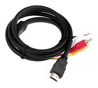 Câble Adaptateur HDMI vers 3 RCA - STRAßE GAME - 1.5m - Noir - Transfert de signaux audio/vidéo