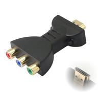Câble adaptateur HDMI vers RCA - Plaqué or, noyau en cuivre pur, compatible 720p/1080iP/1080p, transmission unidirectionnelle