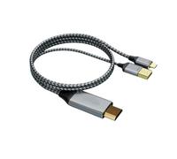 Câble Adaptateur HDMI Vers USB-C 2,0 M 4K 60 Hz, Convertisseur For Moniteur Compatible Avec Xreal/Nreal/PS5/Xbox