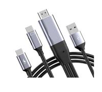 Câble Adaptateur HDMI Vers USB-C 4K60 Hz, Compatible Avec PS5, Xbox SteamDeck Et Moniteur Tactile Xreal, NrealAir, RokidMax, RayNeoAir(HDMI to C STR for VR)