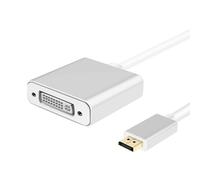 Câble adaptateur Helos 288464 DisplayPort vers DVI-D 0,1m certifié CE RoHS noir et gris