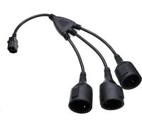 Câble Adaptateur IEC 320 C14 mâle vers Prise européenne Schuko Femelle pour Cordon d'alimentation UPS PDU (C14 mâle-3*CEE 7/7 Femelle)