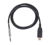 Câble adaptateur jack 6,35 mm vers USB pour guitare basse 2 m