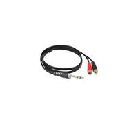 Câble adaptateur Jack 6.35mm mâle / 2x RCA mâle 3m KLOTZ