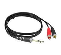 Câble adaptateur Jack 6.35mm mâle / 2x RCA mâle 3m KLOTZ
