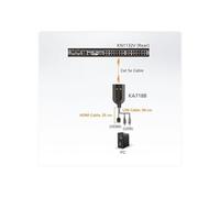 ATEN Câble adaptateur KVM USB KA7188 – HDMI, lecteur de carte à puce, désembeddeur audio, RJ45