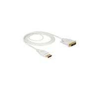 - Câble adaptateur - liaison simple - DisplayPort (M) pour DVI-D (M) - DisplayPort 1.2 - 2 m - passif - blanc