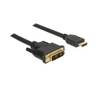 DeLock Câble adaptateur DVI-D mâle vers HDMI mâle 2 m triple blindage noir