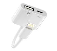Câble adaptateur Lightning vers USB Accessoires pour iPhone OTG (2 en 1) Prise de chargeur rapide pour claviers Clé USB Lecteur de carte Caméra Hub de souris 14 13 12 11 Pro Max Mini 8 Plus pour iPad