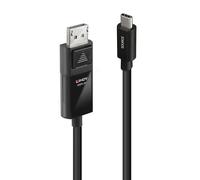 Câble adaptateur Lindy 2M USB-C vers DisplayPort 4K 60 Hz HDR 85R39AA, 43342