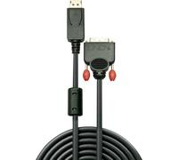 Câble adaptateur LINDY DisplayPort / DVI Fiche mâle DisplayPort, Fiche mâle DVI-D 24+1 pôles 3.00 m noir 41492 Câble DisplayPort