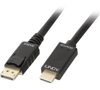 Câble adaptateur LINDY DisplayPort / HDMI Fiche mâle DisplayPort, Fiche mâle HDMI-A 3.00 m noir 36923 Câble DisplayPort
