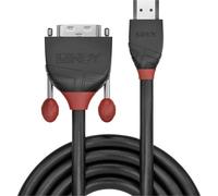 Câble adaptateur LINDY HDMI / DVI Fiche mâle HDMI-A, Fiche mâle DVI-D 18+1 pôles 1.00 m noir 36271 Câble HDMI