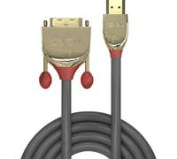 Câble adaptateur LINDY HDMI / DVI Fiche mâle HDMI-A, Fiche mâle DVI-D 18+1 pôles 5.00 m gris 36197 Câble HDMI