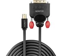 Câble adaptateur LINDY Mini-Display / DVI Fiche mâle Mini DisplayPort, Fiche mâle DVI-D 18+1 pôles 3.00 m noir 41953 Câble