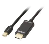 Câble adaptateur LINDY Mini-Display / HDMI Fiche mâle Mini DisplayPort, Fiche