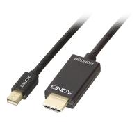 Câble adaptateur LINDY Mini-Display / HDMI Fiche mâle Mini DisplayPort, Fiche