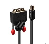 Câble adaptateur - Lindy - Mini DisplayPort vers DVI-D - 1 m - Noir - Câble actif