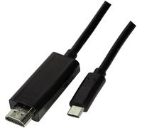 LogiLink Câble adaptateur USB-C mâle vers HDMI-A mâle UA0330 – 3,00 m noir