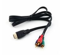 Câble adaptateur mâle vers 3 RCA, 1m, HDMI, Audio vidéo, AV, composant de convertisseur stéréo, pour TV, boîtier DV, DVD, PC