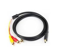 Câble adaptateur mâle vers 3 RCA, 5 pieds, 1.5m, HDMI, Audio vidéo, AV, composant de convertisseur stéréo pour TV, boîtier DV, DVD, PC