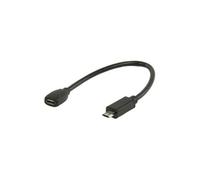 Câble adaptateur mhl micro usb b 11 broches mâle - micro usb b 5 broches femelle 0,20 m noir valueline vlmp60900b0.20