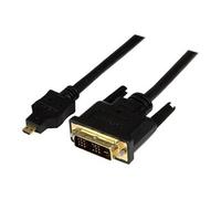 Câble Adaptateur Micro HDMI vers DVI-D M/M pour Tablet et Smartphone, 1x Micro HDMI (Type D) Mâle, 1x DVI-D (18+1) Mâle - 1m - Câble adaptateur -