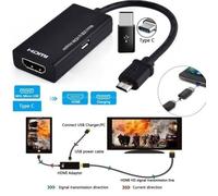 Câble adaptateur Micro USB mâle vers HDMI femelle, Type C, HD 1080P, pour Huawei, xiaomi, LG, Android