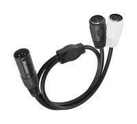 Câble adaptateur MIDI 5 broches DIN vers XLR - Fiche XLR 4 broches vers double MIDI DIN - Câble d'extension audio pour synthétiseur de clavier MIDI, orgue, piano électrique, guitare MIDI - 50