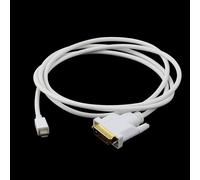 Câble adaptateur Mini Display Port DP mâle vers DVI mâle, cordon blanc de 6 pieds 1.8M pour Macbook, 1 poly-sac multimédia ZC5 @ 4800