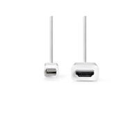 - Câble adaptateur - Mini DisplayPort mâle pour HDMI mâle - 2 m - blanc - rond