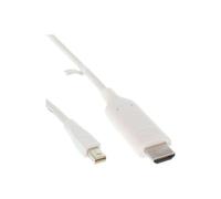 - Câble adaptateur - Mini DisplayPort mâle pour HDMI mâle - 50 cm - blanc - support 4K